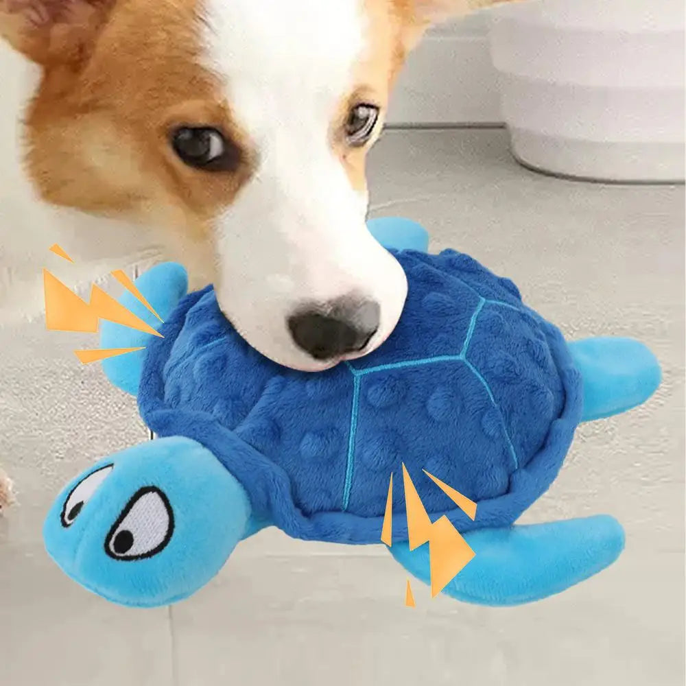 Plush Sea Turtle Dog Toy Sound Chew Pet Squeaky Toys Squeaky Dog Chewing Toy Plush Chewing Toys for  Dog Puppy Outdoor Playing