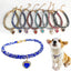 Soft Puppy Cat Collar with Heart Diamond Pendant Adjustable Luxury Reflective Bling Rhinestone Collar Crystal for Cats Small Dog