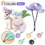 Dog And Cat Sun Hat Anti-strangle Hat Anti-fall Exposed Ears Adjustable Rope Buckle Bucket Hat Pet Supplies Colorful Large Size