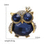 Rhinestone Owl Brooch for Women Unisex Glass Animal Pin Bird Lapel Pins Banquet Party Backpack Gifts Jewelry Accessories