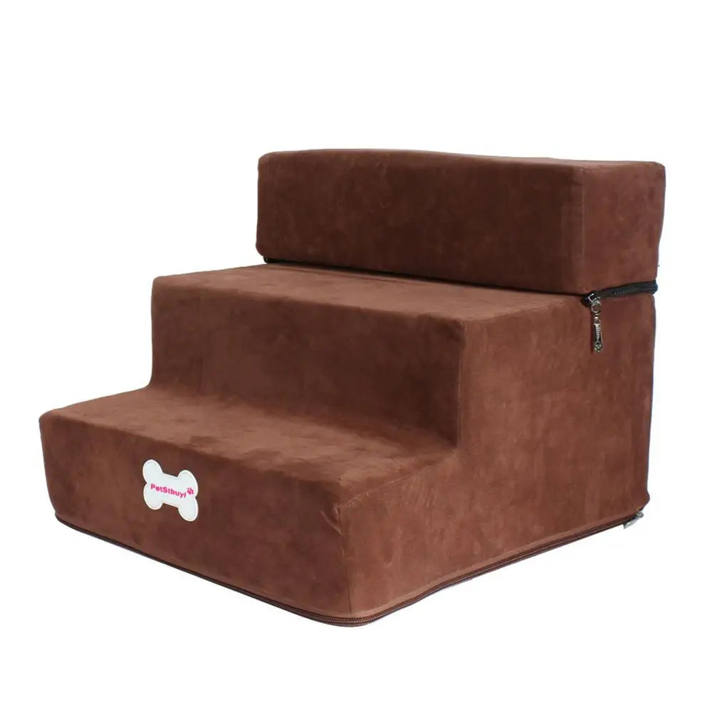 Pet Stairs 3 Steps Stairs for Small Dog Cat Pet Anti-slip Removable Dogs Bed Stairs Extra Wide Non-Slip Steps Pet Supplies