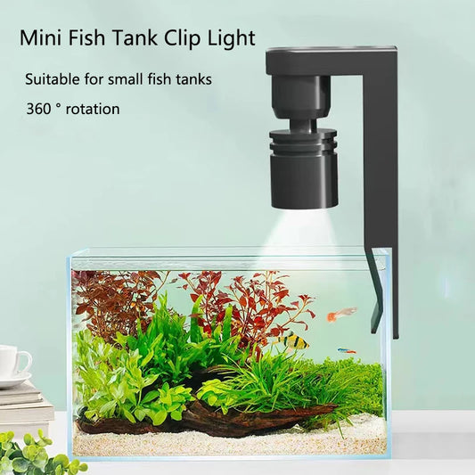 Mini Aquarium Light Clip Clamp USB Aquarium Light 360° Rotation Lighting Landscape Lamps For Small Betta Fish Tank New