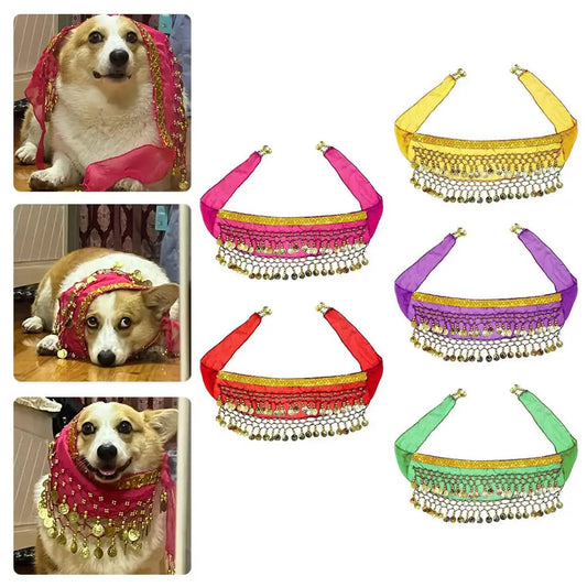 Dog Booty Shake Dance Booty Towel Decoration Pet Clothes Wrap Belly Skirts Scarf Pet Dancing Dance Hip Clothes Belt C1D2
