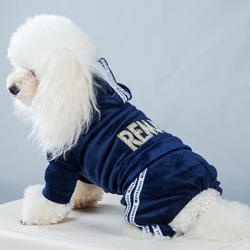 Pet Clothing Four-legged Fashion letter Pet Dog Clothes for Dogs Hoodie Sweatshirt One-piece Jumpsuit chihuahua clothes bulldog
