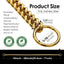 Stainless Steel Large Collar Chain for Dogs, Dog Metal P Chain Links, For Medium, Small dog, Gold Cuban Links Walking Training