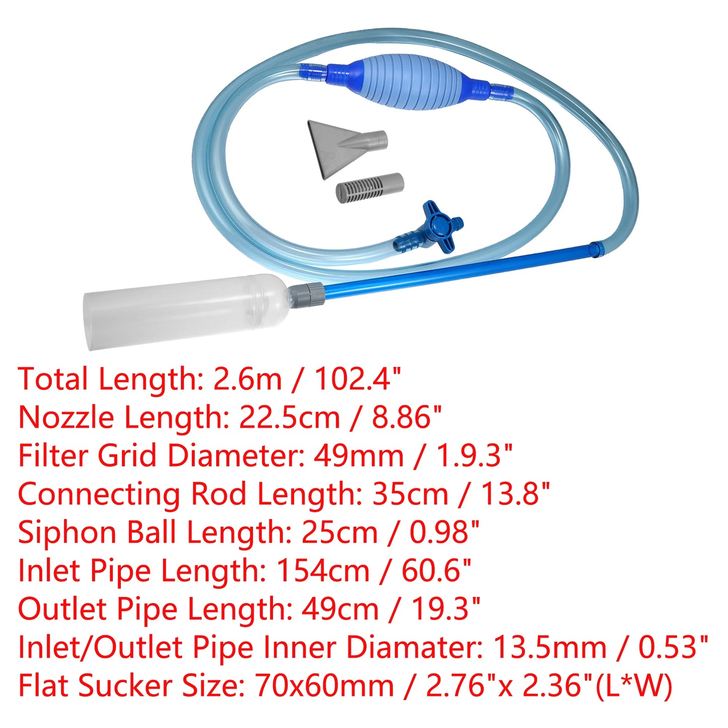 UXCELL Aquarium Water Change Kit Fish Tank Siphon Long Hose Parts Vacuum Cleaner Water Pump Gravel Filter Tools Accessories Set