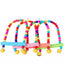 Colorful Frosting  Pet Parrot Swing toys Stand Rack Squirrel Bird Branch Perches Chew Bite Toys with bell Birds Cage Acce
