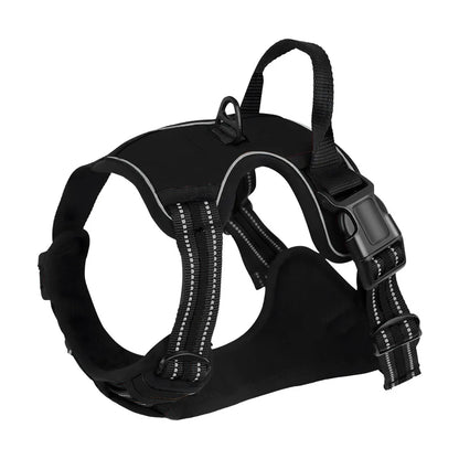 Pet Dog Harness for Medium Large Dogs, Adjustable Reflective No-Choke Padded Pet Vest Harness with  Front Clip Control Handle