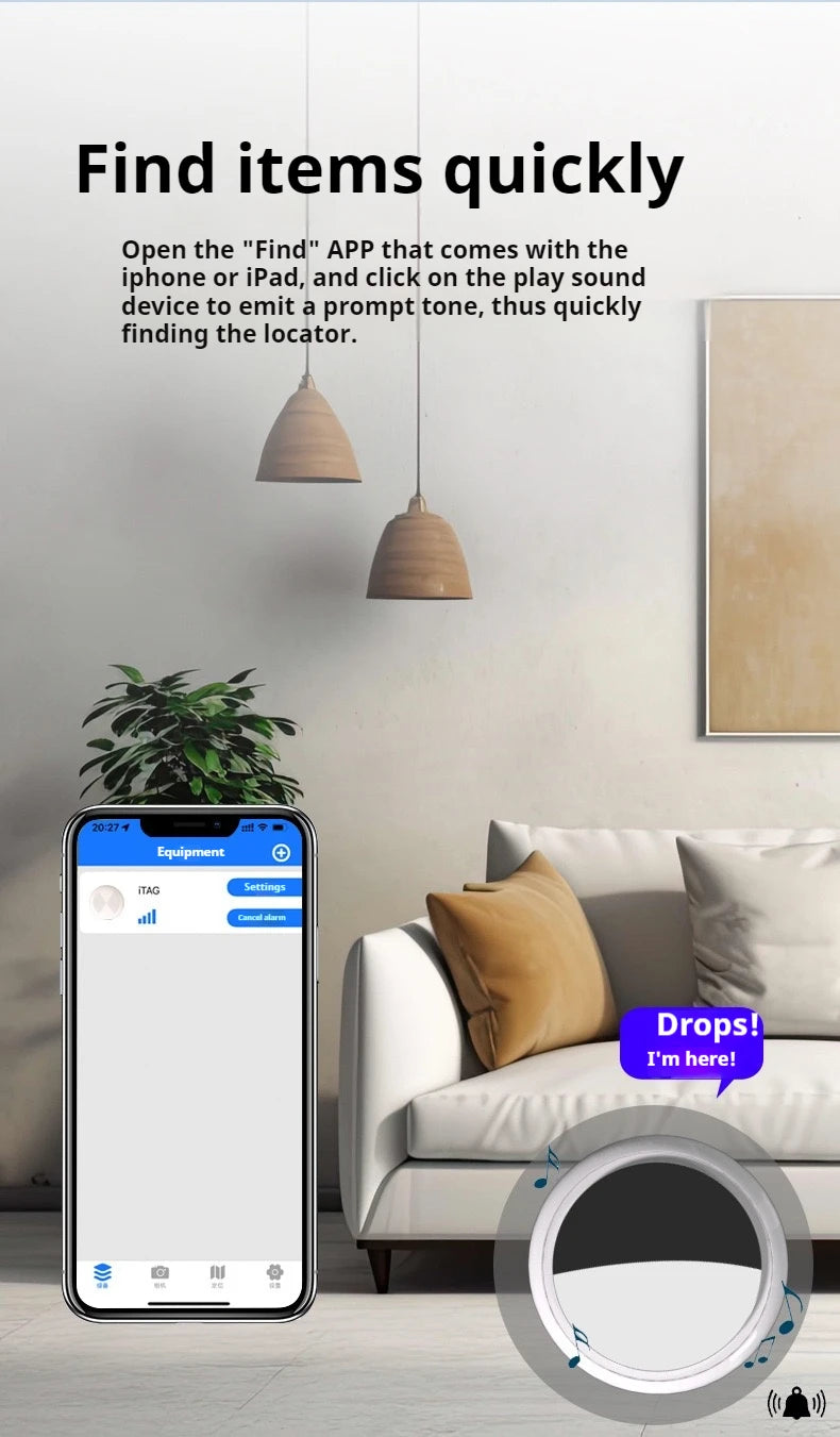 Smart Finder Tracker Key Finder Phone Airtag APP Search With Alarm Real-time Location Children Positioning Pet Locator Tracker