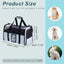 UXCELL Pet Carrier Puppy Carrier Dog Bags for Small Cats Dogs Puppies Up to 13 Lbs Black 600D Oxford Cloth Pet Carriers