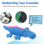 Cool Crocodile Dog Toys Durable Dog Chew Toy Dog Squeak Toy with Fun Crinkle Paper Plush Pet Toys Suitable for Small Medium Dogs