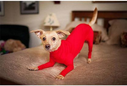 Dog Onesie Clothes Shedding of Dog Hair for Home Car Travel Anxiety Calming Shirt Surgery Recovery Body Jumpsuit for Large Dogs