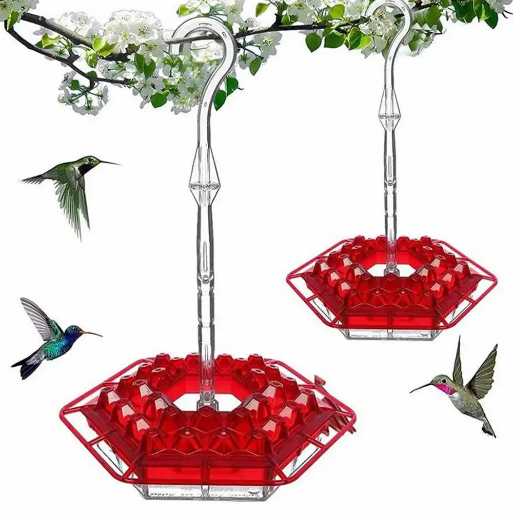 Hummingbird Feeders For Outdoors Hanging Portable Hummingbird Feeders Bird Hanger Feed Feeding Hexagon Easy To Clean Pet Feeder