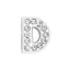 10mm Chrome Alloy Diamond Capital English Alphabet Jewelry Manual Diy Cat Claw Love Pet Collar Accessories
