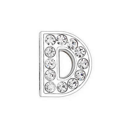 10mm Chrome Alloy Diamond Capital English Alphabet Jewelry Manual Diy Cat Claw Love Pet Collar Accessories