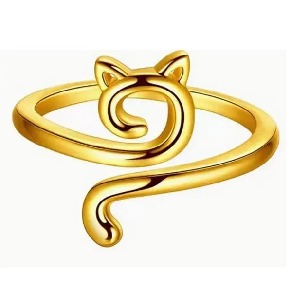 Adjustable Crochet Tension Cute Cat Ring, Beginner Knitting Crochet Hook Ring, Yarn Guide Finger Holders Thimbles Winder Tools