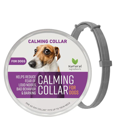 38/70cm Dog Calming Collar Pet Cat Anxiety Reducing Pheromone Collar for Dogs Releases Pheromones for 60Days Helps Calm for Dogs