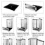 Reptile Detachable Habitat Tank Terrarium Transparent Aluminium Air Screen Cage Front Opening Door Full View Lizard Chameleon