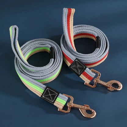 Thick Canvas Dog Leash Comfortable Cotton Non-slip Dog Training Walking Leash Resistant for Small Medium Large Dogs Pet Products