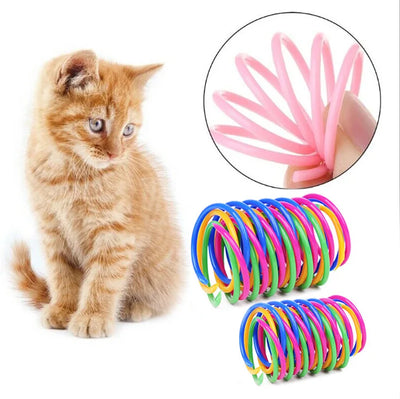Kitten Coil Spiral Springs Cat Toys Interactive Gauge Cat Spring Toy Colorful Springs Cat Pet Toys Pet Products for Cats