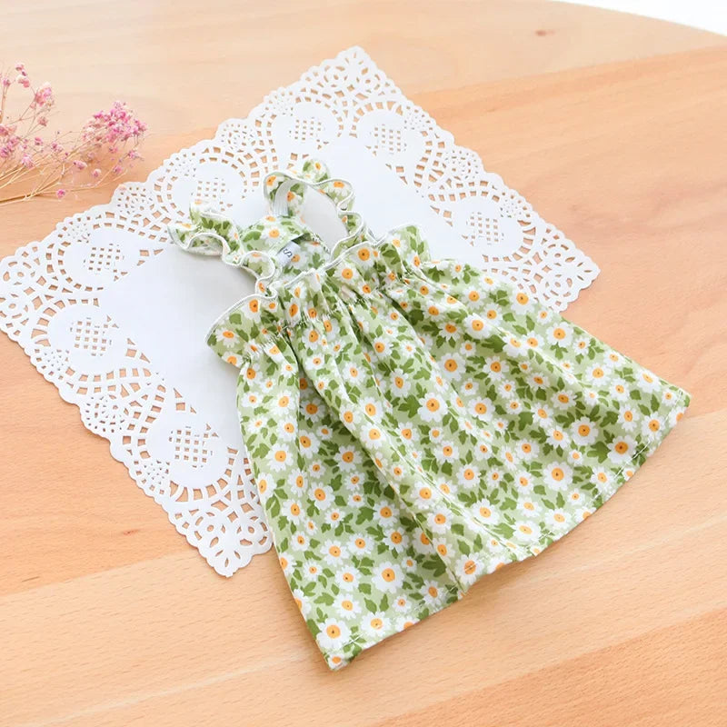 Cotton Puppy Dog Princess Dress for Small Dogs Suspender Skirt Summer Thin Pet Clothes Chihuahua Poodle Yorkies mascotas Dresses