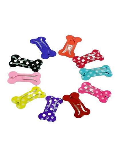 10pcs Bone Hair Clips Non Slip Dog Bone Pet Hair Clip Hairclips Metal Barrettes  Hair Accessories for Cosplay Party Pet Dogs and