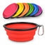 Pet Dog Collapsible Bowl Folding 350ml Silicone Bowl Outdoor Travel Portable Puppy Food Container Feeder Dish Bowl Pet dog bowls
