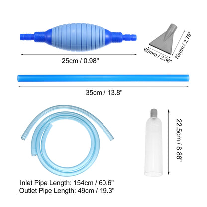 UXCELL Aquarium Water Change Kit Fish Tank Siphon Long Hose Parts Vacuum Cleaner Water Pump Gravel Filter Tools Accessories Set