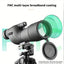 Transparent monocular telescope, variable frequency monocular telescope, suitable for outdoor camping hunting bird watching