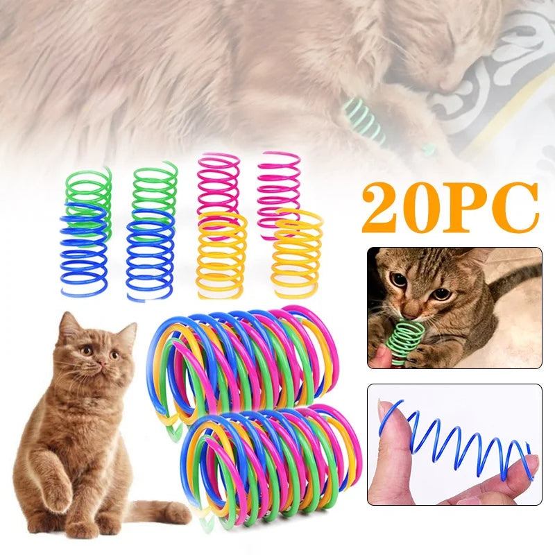 Kitten Coil Spiral Springs Cat Toys Interactive Gauge Cat Spring Toy Colorful Springs Cat Pet Toys Pet Products for Cats