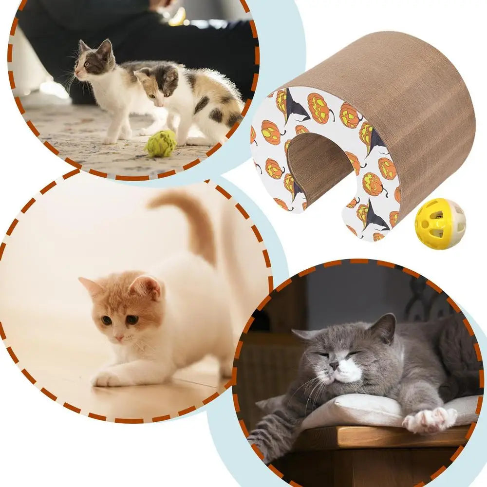 Cat Scratching Pad Organ Magnetic Foldable Scratchers Multipurpose Scratch Pad Kitten Scratching Board With Ball For Kitten Paly