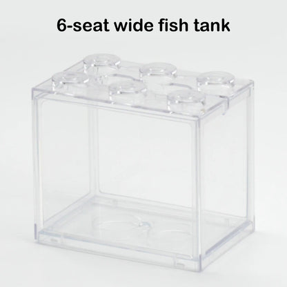 Mini Fish Bowls Thai Betta Tank Small Ornamental Fish Live Pet Stackable Aquariums Cylinder 6 Holes High Transparency Fish Tanks