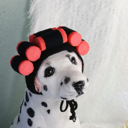 Cute Creative Pet Headdress Halloween Atmosphere Sense Wig Funny Pet Hat Pet Fashion Fun Curly Hair Photo Styling Headband Pet T