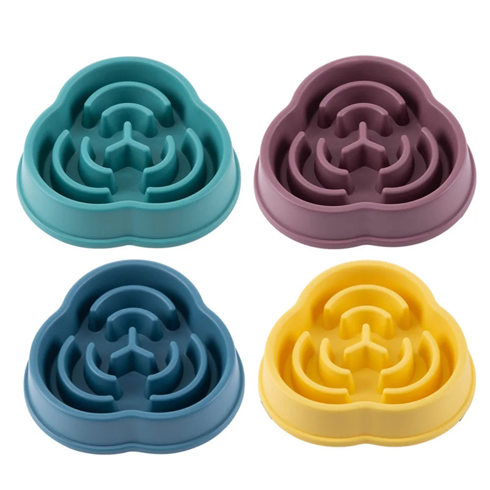 Slow Feeder Dog Bowls Slow Eating Pet Bowls Puzzle Anti-Gulping Interactive Bloat Durable Preventing Choking Healthy Dogs Bowl