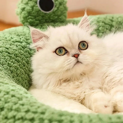 Beds Cats Warm Bed Fluffy Cushions for Winter Houses Plush Goods Pet Supplies House Kitten Basket Puppy Accessories Habitats Dog
