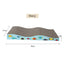 Cat Scratch Board, Cardboard Double-sided Cat Scratch Board Large Wide Corrugated Modern Sofa Bed with Catnip