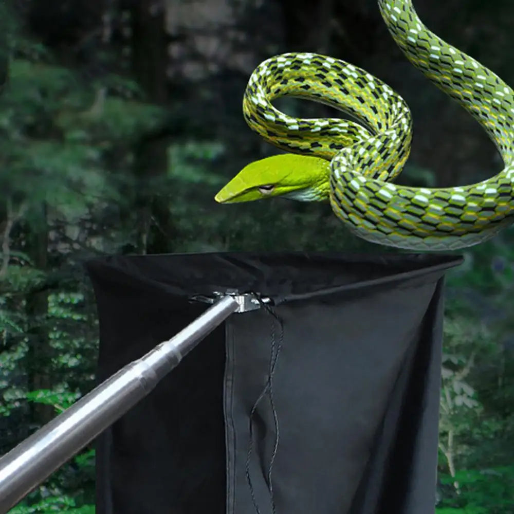 Snake Catcher Grabber Extendable Snake Stick with Bag Safe Reptile Grabber Long Reach Tool for Rattlesnake Reptile Snake Hook