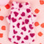 Super Soft Warm Winter Dog Jacket Hearted Print Plush Holiday Valentine's Pet Clothes Cold Weather Dog Hoodie