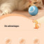 Pet automatic cat teasing ball cat toy for self fun and relaxation, rolling ball pet gravity cat toy