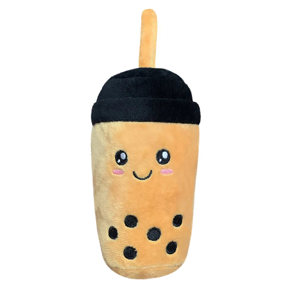 Dog Plush Toy Spot Wholesale Pearl Milk Tea Beverage Shape Pet Toys Plush Fill Soundmaking Dog Toys Fleece Squeak Toys
