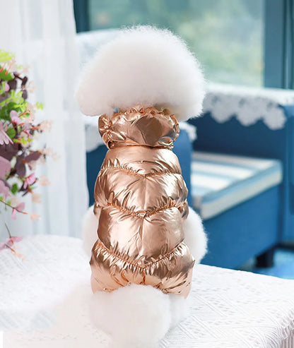Dog Puppy Winter Coat for Small Dogs Waterproof Windproof Dog Jacket Warm Fleece Padded Pet Clothes for Teddy Poodles Pomeranian