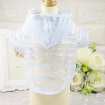 Ultra Thin Transparent Pet Dog Sun Protection Hoodie Clothes For Small Dogs Chihuahua Puppy Cat Summer Vest Shirt French Bulldog
