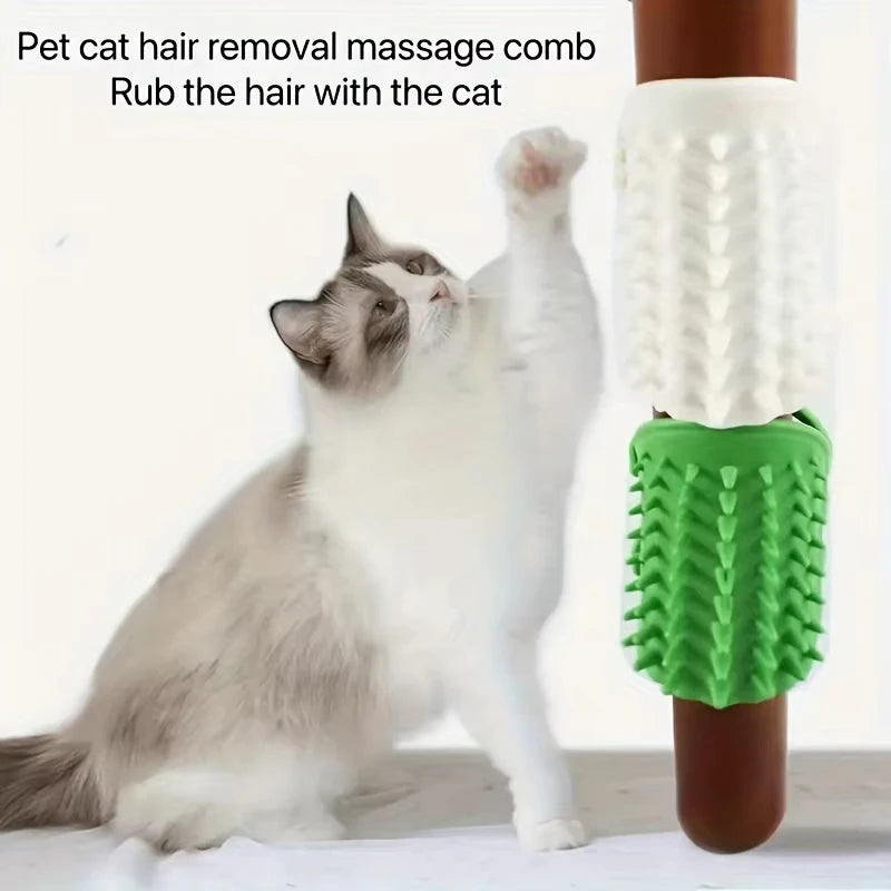 Cats Scratching Rubbing Brus Pet Cat Hair Removal Massage Comb kitten Grooming Self Cleaning Wall Corner Cat Scratcher Combs