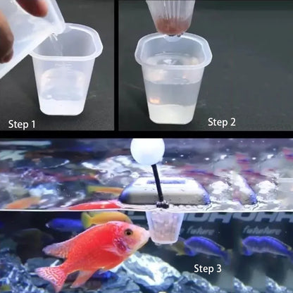 1pcs Plastic Feeder Set With Suction Cup For Aquarium Red Worm Feeding Fish Tank Cone Live Food Tapered Hopper Basket Supplies
