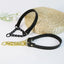 Dog Choke Collar Genuine Leather Dog Collar Dog Choking Chain Collar Stainless Steel Chain No Pull Dog Leather Training Collar