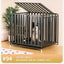 Full Square Tube Dog Cage Medium Large Dog Indoor and Outdoor Toilet Small Dog Labrador Golden Retriever Pet