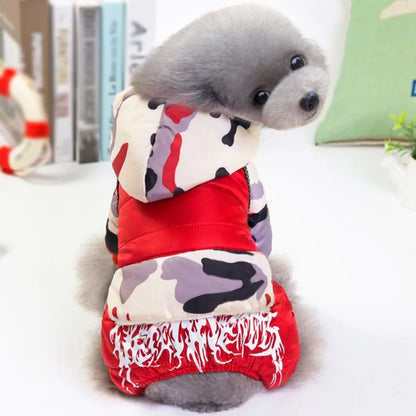 Winter Puppy Dog Coat Pet Clothes Windproof Dog Snowsuit Warm Fleece Padded Winter Pet Clothes for Dogs Cats Apparel