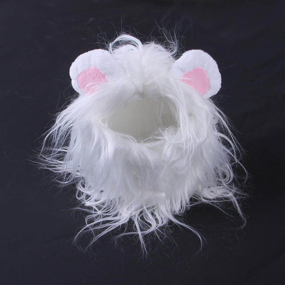 Pet Dog Halloween Costume  Cosplay Lion Headgear Dog Costumes for Small Dogs Cat Wig Hat Headdress Pet Supplies
