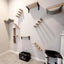 Cat Tree Wall Mounted Cat Climbing Shelves Cat Hammock and Cat Bridge with Ladder or Scratching Post for Cats Playing and Perch