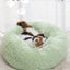 Circular Cat Bed with Plush Insulation Deep Sleep for Pets Soft Macaron Pet Mat Removable and Washable Suitable for All Seasons